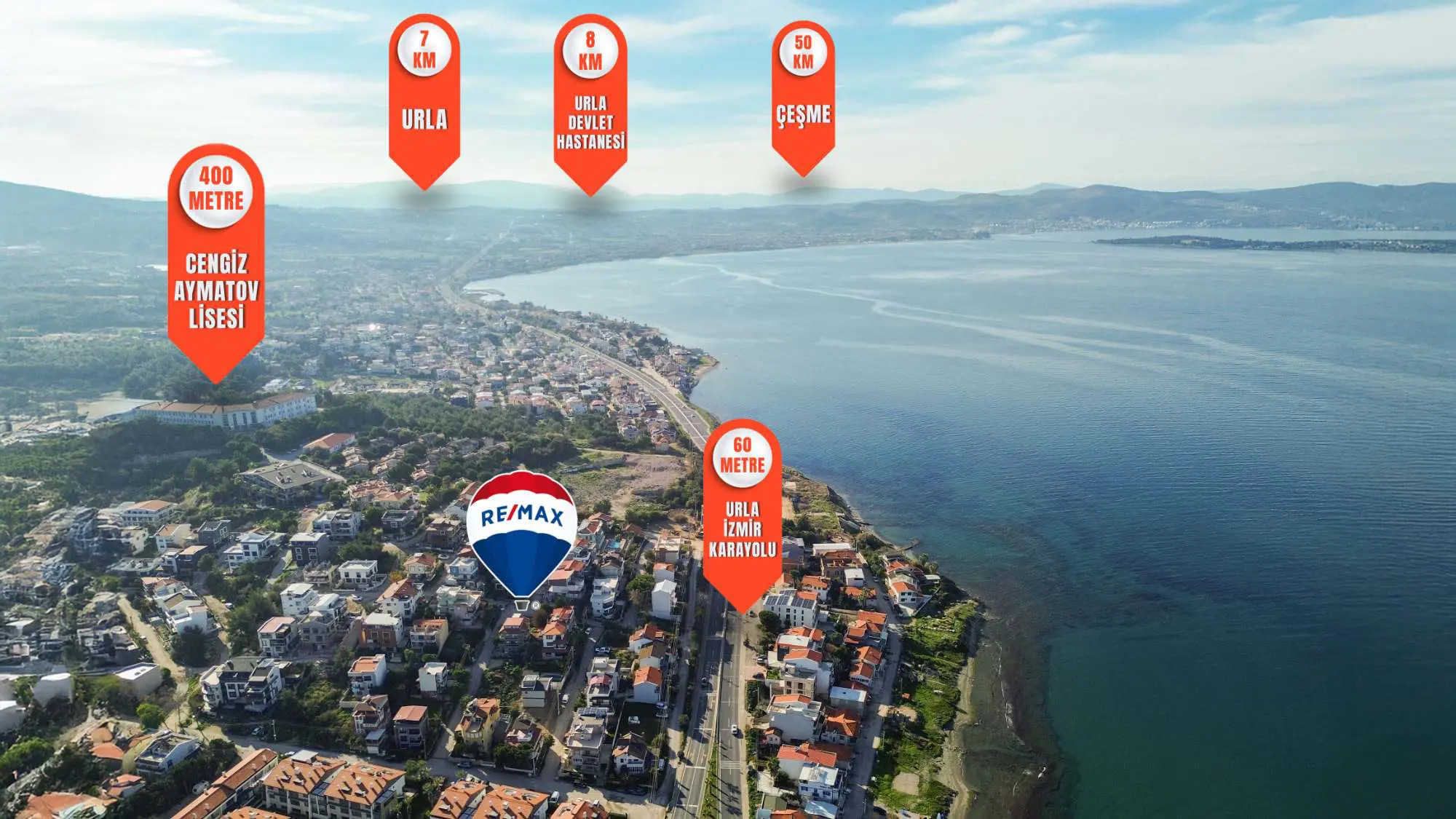 URLA KALABAK MAHALLESİNDE DENİZ MANZARALI SATILIK 204 M2 ARSA