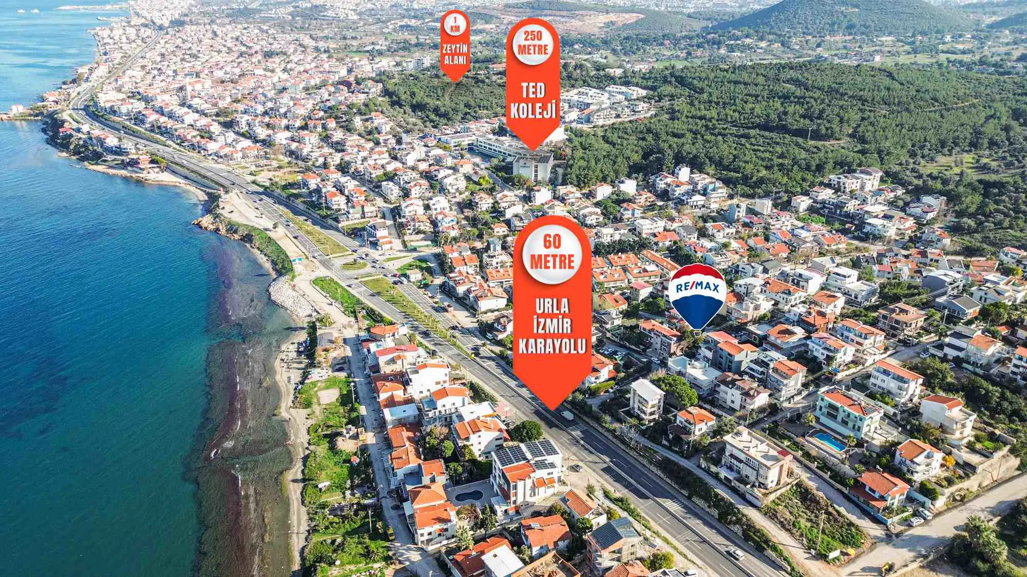 URLA KALABAK MAHALLESİNDE DENİZ MANZARALI SATILIK 204 M2 ARSA