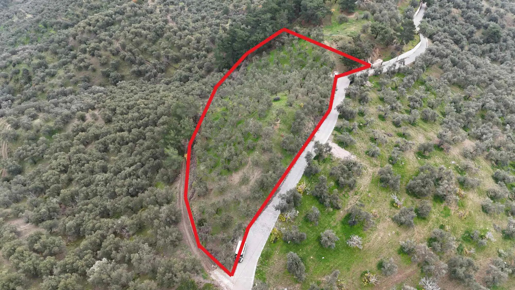 KAZDAĞLARI ETEĞINDE, PANORAMIK DENIZ MANZARALI 5100 M² ZEYTINLIK